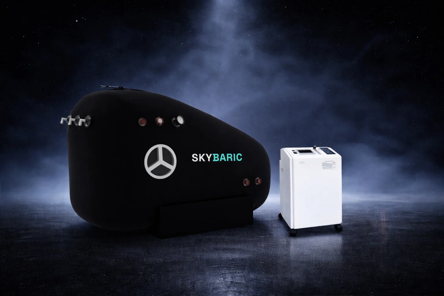 Skybaric Lounge hyperbaric chamber with oxygen concentrator